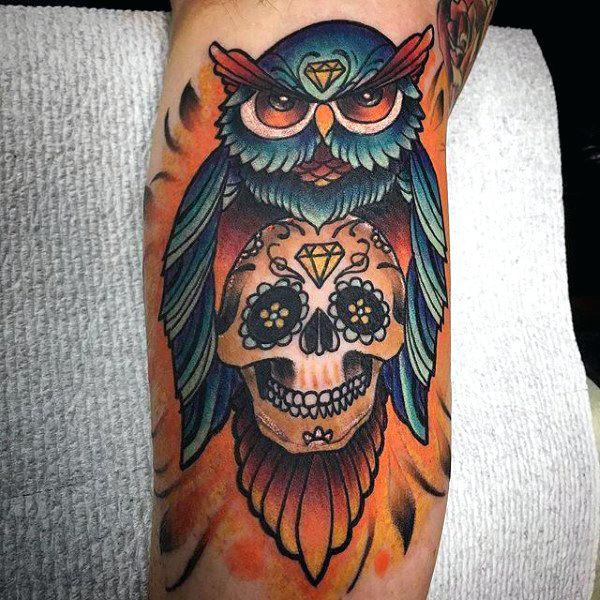 600x600 Sugar Skull Tattoo Color Colorful Sugar Skull Tattoo Colour Sugar - Watercolor Sugar Skull Tattoo