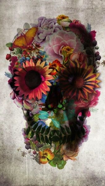 339x600 Watercolour Sugar Skull Tattoo - Watercolor Sugar Skull Tattoo