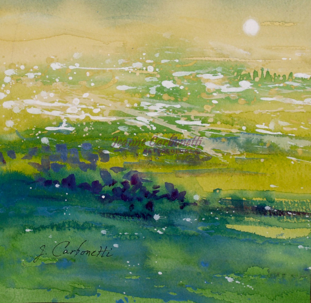 1024x997 Summer Meadow Original Watercolor Painting - Watercolor Summer