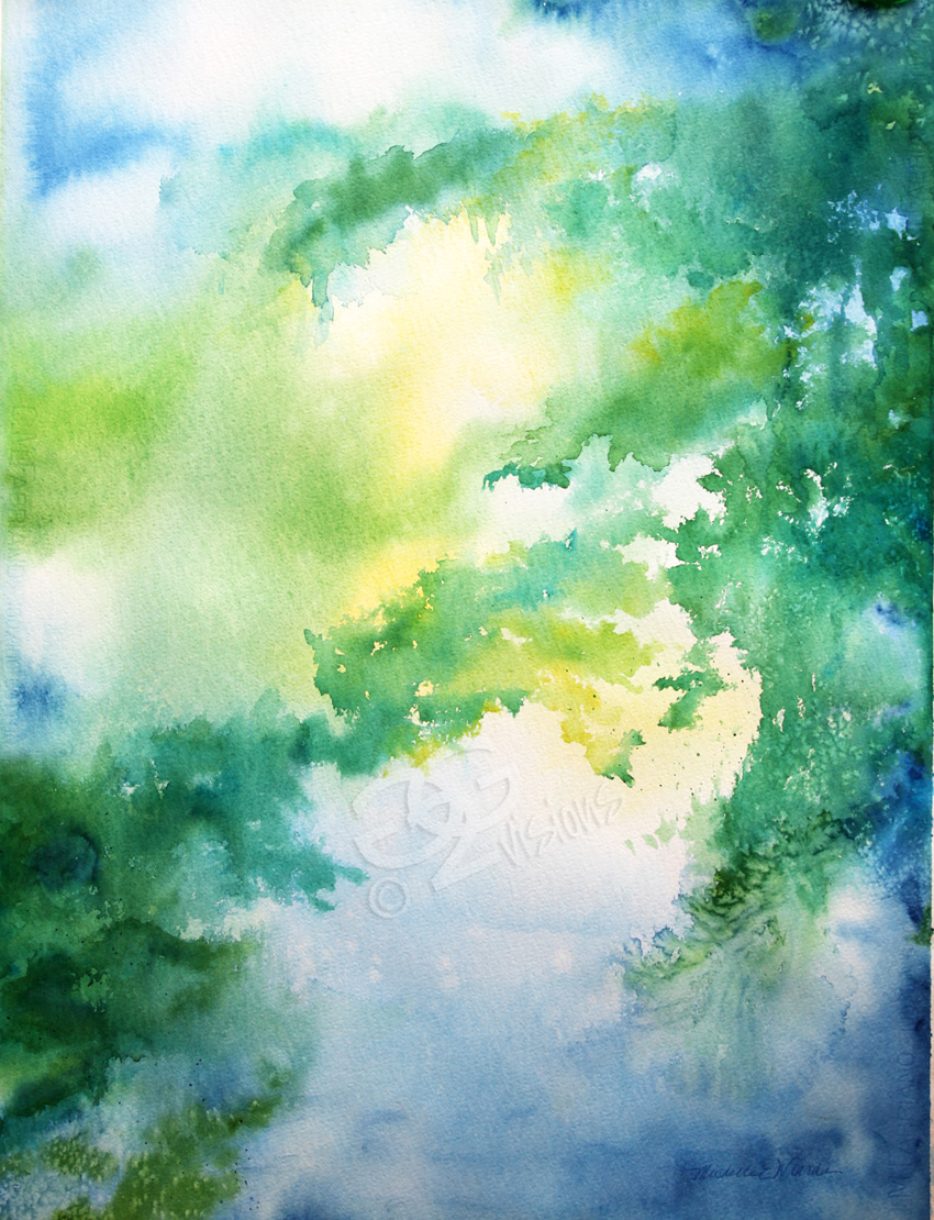 850x1110 Summer Morning On The Lake Watercolor - Watercolor Summer