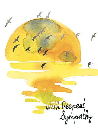 343x451 S04 Sympathy Sun Masha Dyans Watercolor Greeting Card Tats - Watercolor Sun