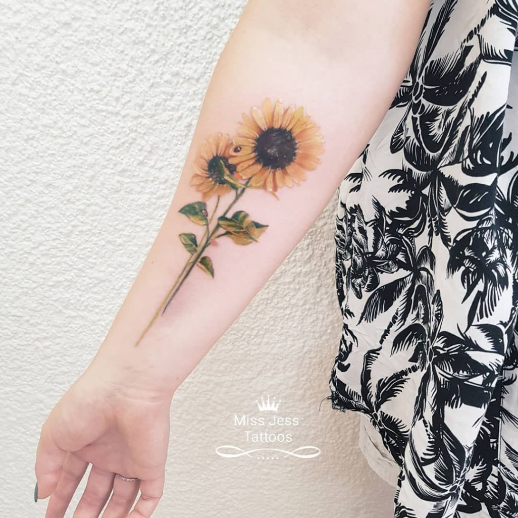 1026x1026 New Tattoo Design For Hand Idea Pictures Luxury Watercolour - Watercolor Sunflower Tattoo