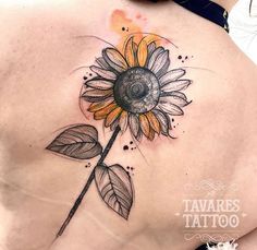236x229 Sunflower Tattoo Sunflower Tattoo Tattoo - Watercolor Sunflower Tattoo