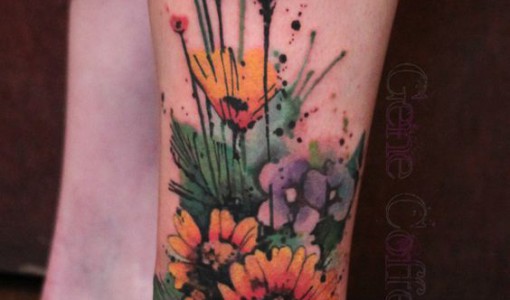 510x300 Watercolor Sunflower Tattoo Tattoo Ideas - Watercolor Sunflower Tattoo