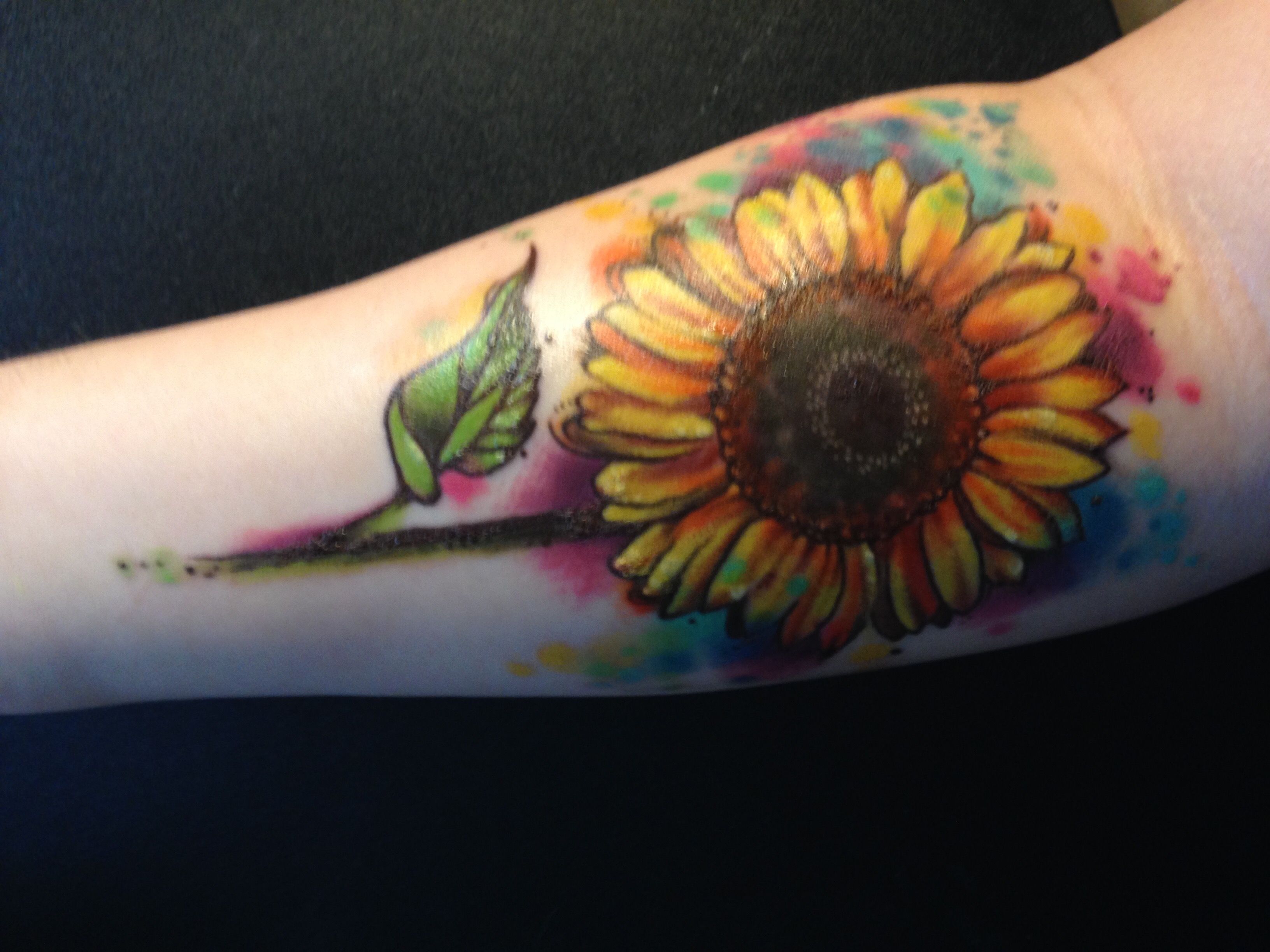 3264x2448 Watercolor Sunflower Tattoo Tattoos Watercolor - Watercolor Sunflower Tattoo