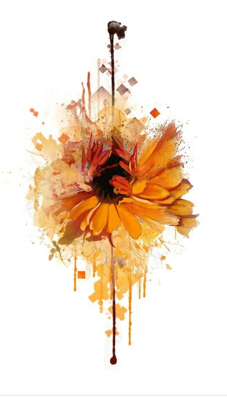 457x800 Watercolor Sunflower Tattoos - Watercolor Sunflower Tattoo