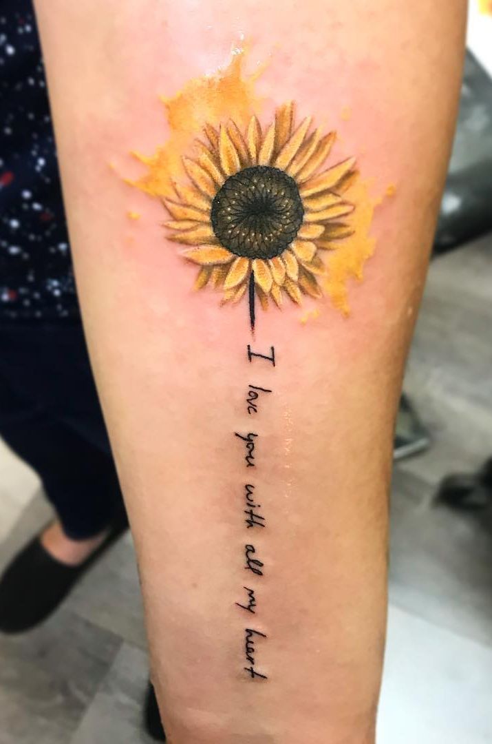 715x1080 Celebrate The Beauty Of Nature With These Inspirational Sunflower - Watercolor Sunflower Tattoo