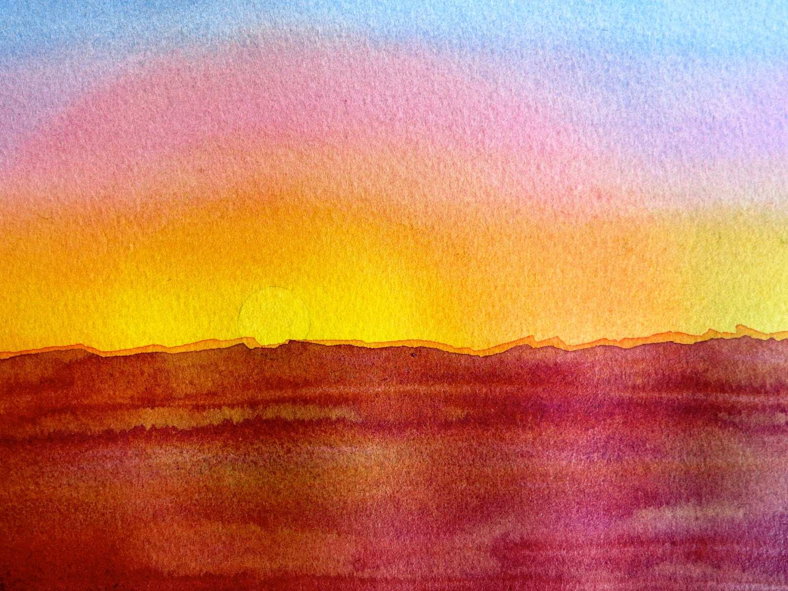 1600x1200 Simple Watercolor Painting Inspirational The Painted Prism Color - Watercolor Sunset