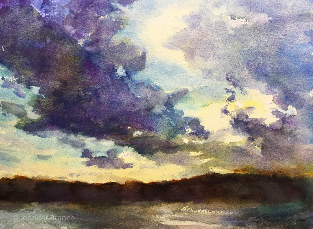 1000x731 Sunset Clouds Watercolor Painting Tutorial - Watercolor Sunset