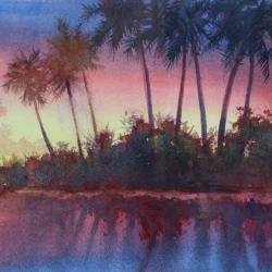 250x250 Watercolor - Watercolor Sunset