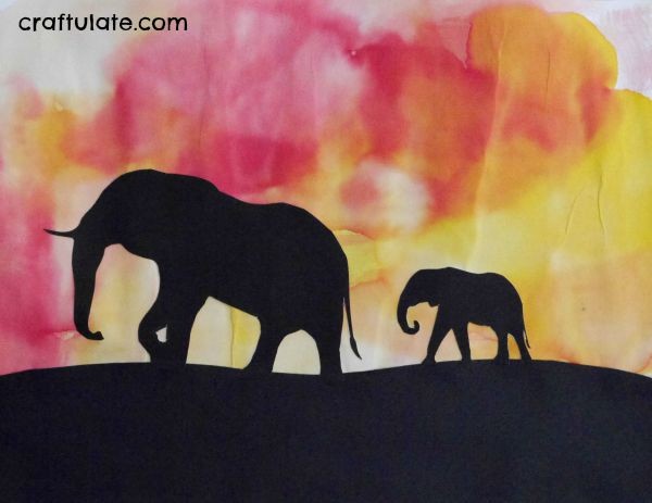 600x463 Watercolour Sunset Art For Kids - Watercolor Sunset
