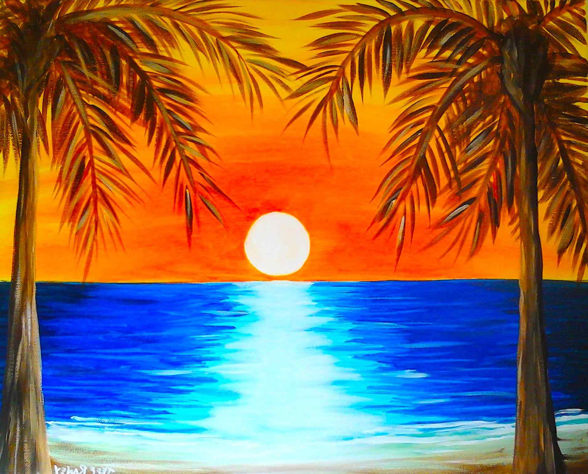 Sunset Painting For Beginners Easy