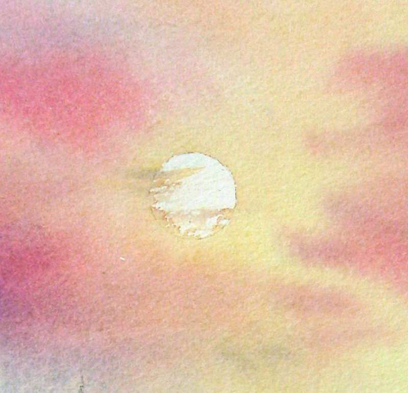 800x771 Painting A Red Sunset Sky And Foreground With Watercolor - Watercolor Sunset Sky