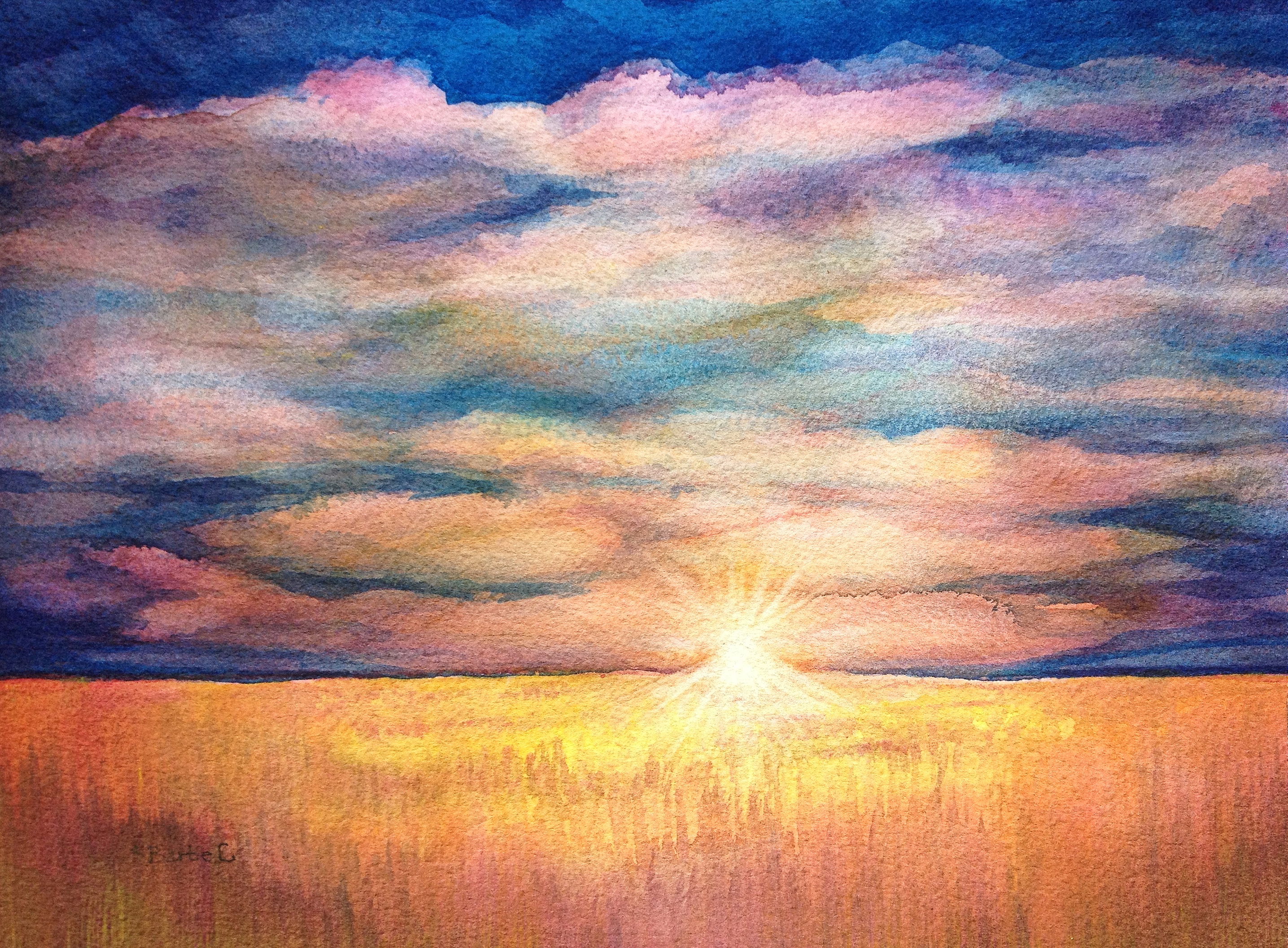 watercolor-sunset-sky-at-paintingvalley-explore-collection-of