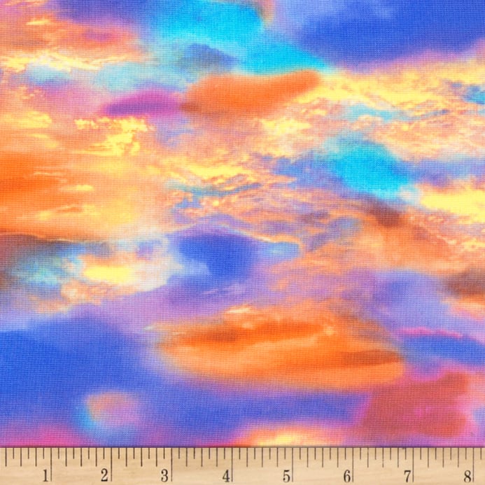 693x693 Timeless Treasures Electric Nature Sunset Sky Sunset - Watercolor Sunset Sky