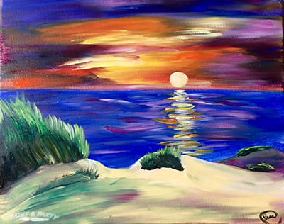 400x316 Colorful Sunset Sky - Watercolor Sunset Sky