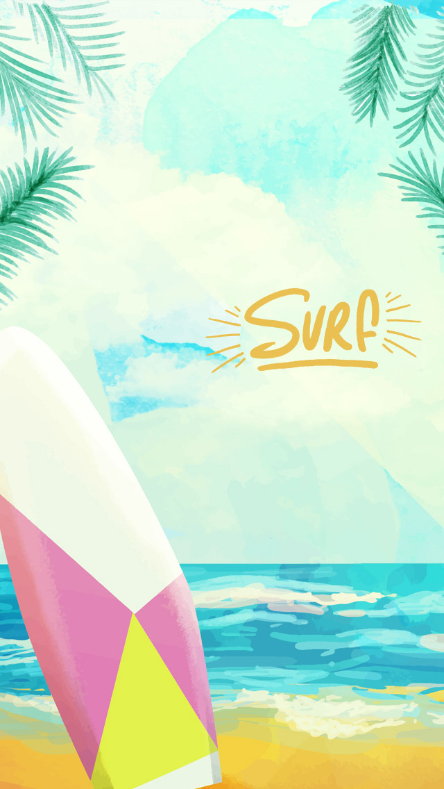 640x1136 Watercolor Surf The Cutest Blog On The Block - Watercolor Surf