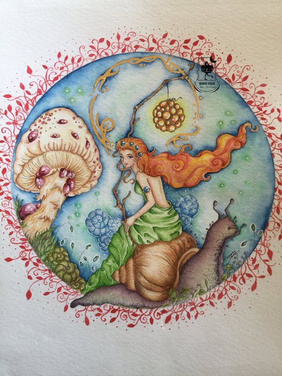 570x760 Original Watercolor Painting Surrealism Painting Light Of Etsy - Watercolor Surrealism