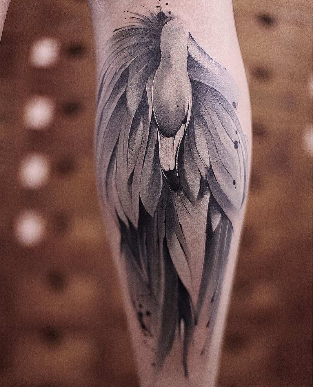 1080x1336 Watercolor White Swan Tattoo On The Leg Bird Tattoos - Watercolor Swan Tattoo