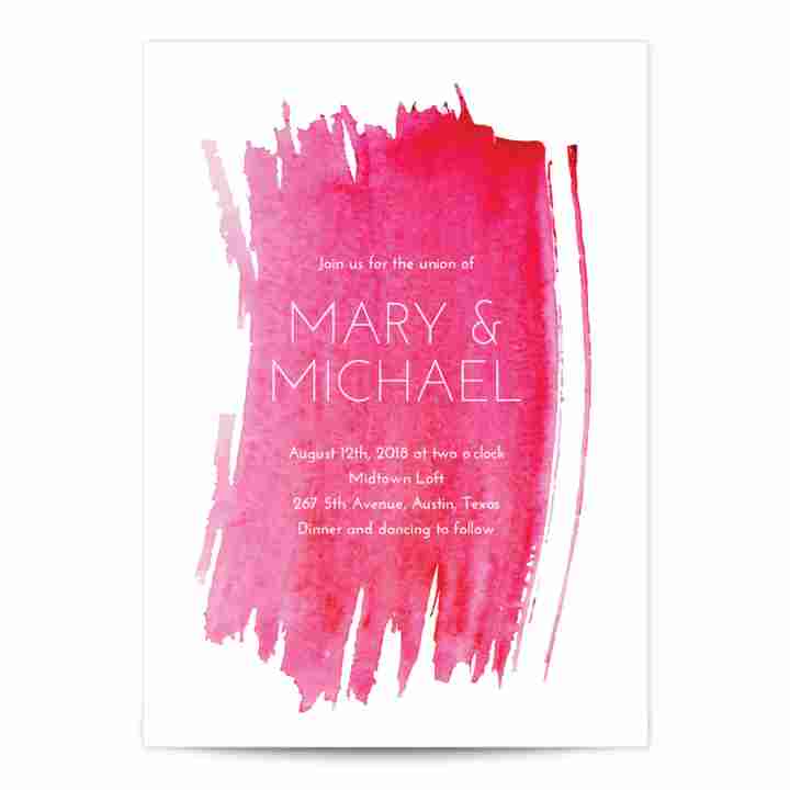 720x720 Bright Watercolor Swash Invitation - Watercolor Swash