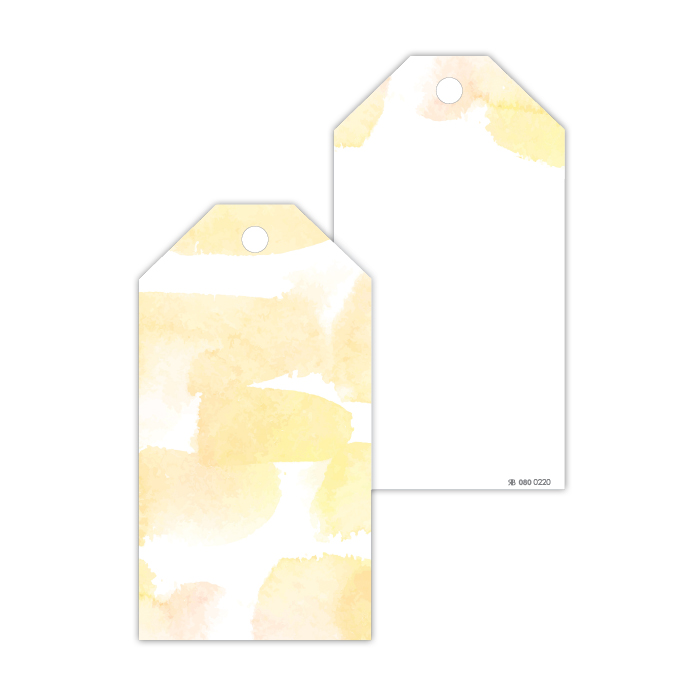 700x700 Watercolor Swash Yellow Gift Tags - Watercolor Swash