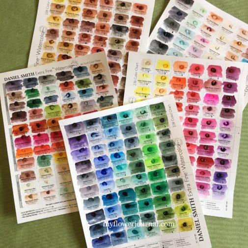 505x505 Playing With Watercolors And Daniel Smith Dot Cards - Watercolor Swatches