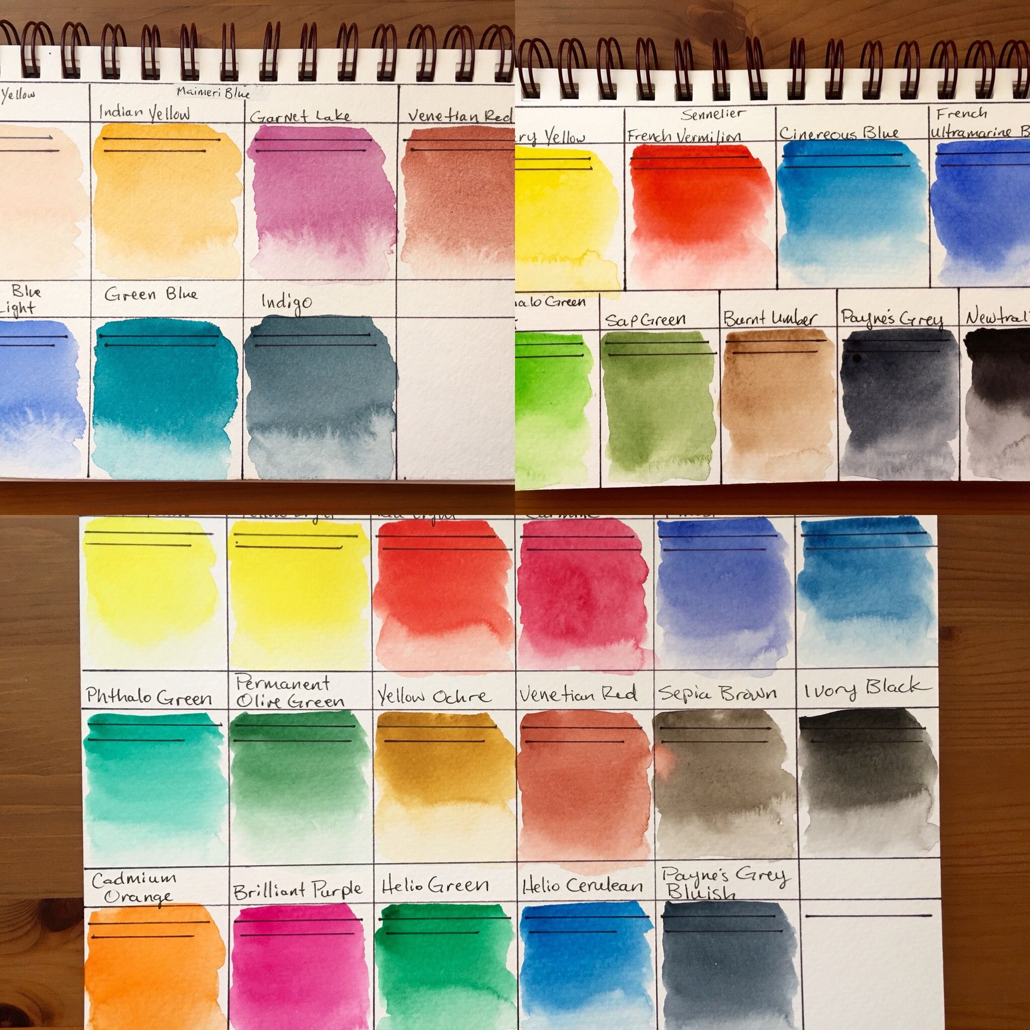 2048x2048 Review Schmincke, Sennelier, Maimeriblu Art Lessons - Watercolor Swatches