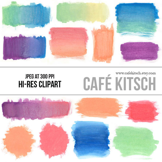 570x570 Instant Download - Watercolor Swatches