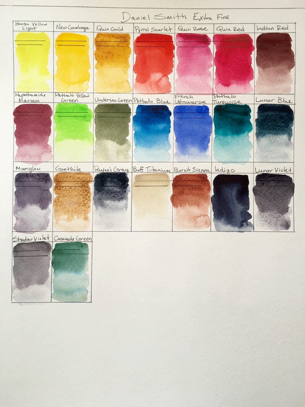 1024x1365 ~ Doodlewash Review Daniel Smith Extra Fine - Watercolor Swatches Free