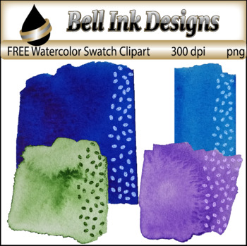 350x349 Free Watercolor And Crystal Swatches Clipart By Bell Ink Designs - Watercolor Swatches Free