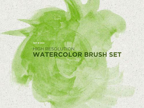 500x378 30 Sets Of Watercolor Free Brushes For Photoshop - Watercolor Swatches Free
