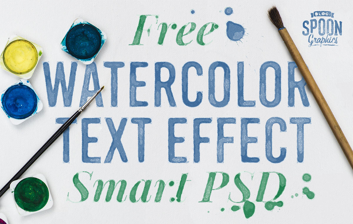 1200x761 Free Watercolour Text Effect Smart Psd For Adobe Photoshop - Watercolor Swatches Illustrator Free