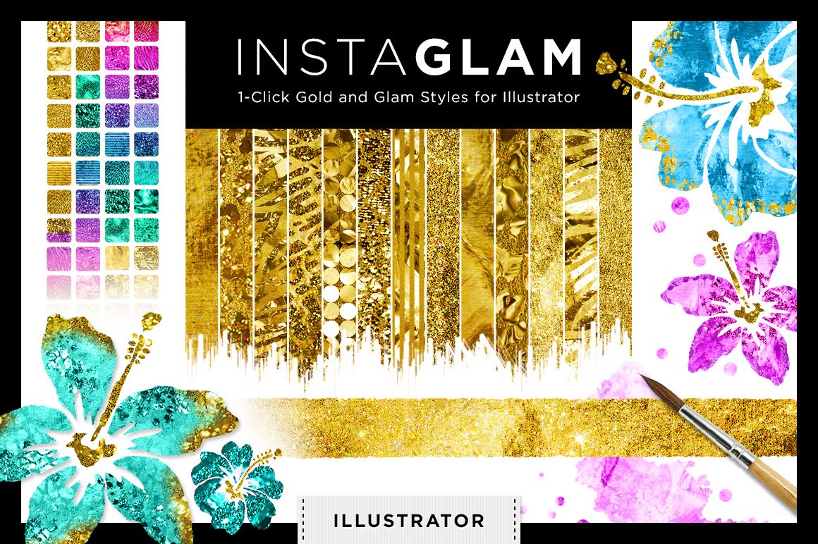 1160x772 Instaglam For Illustrator - Watercolor Swatches Illustrator Free