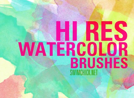 450x328 30 Free Watercolor Photoshop Brush Sets - Watercolor Swatches Illustrator Free