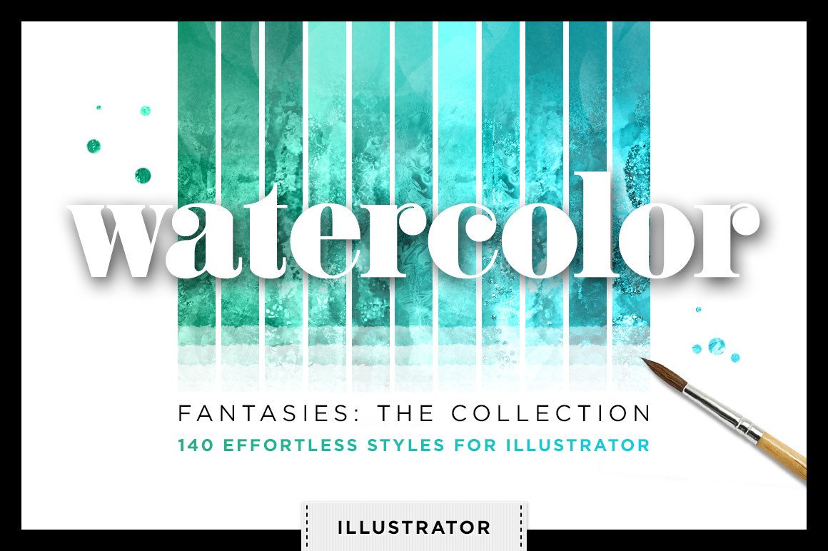 1160x772 Watercolor Fantasies For Adobe Illustrator - Watercolor Swatches Illustrator Free