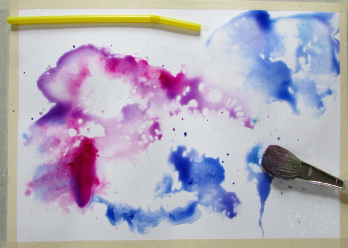 690x491 Fun Watercolor Galaxy And Space Paintings - Watercolor Swirls