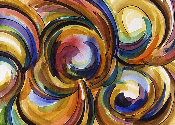 670x477 Jeweled Swirls - Watercolor Swirls