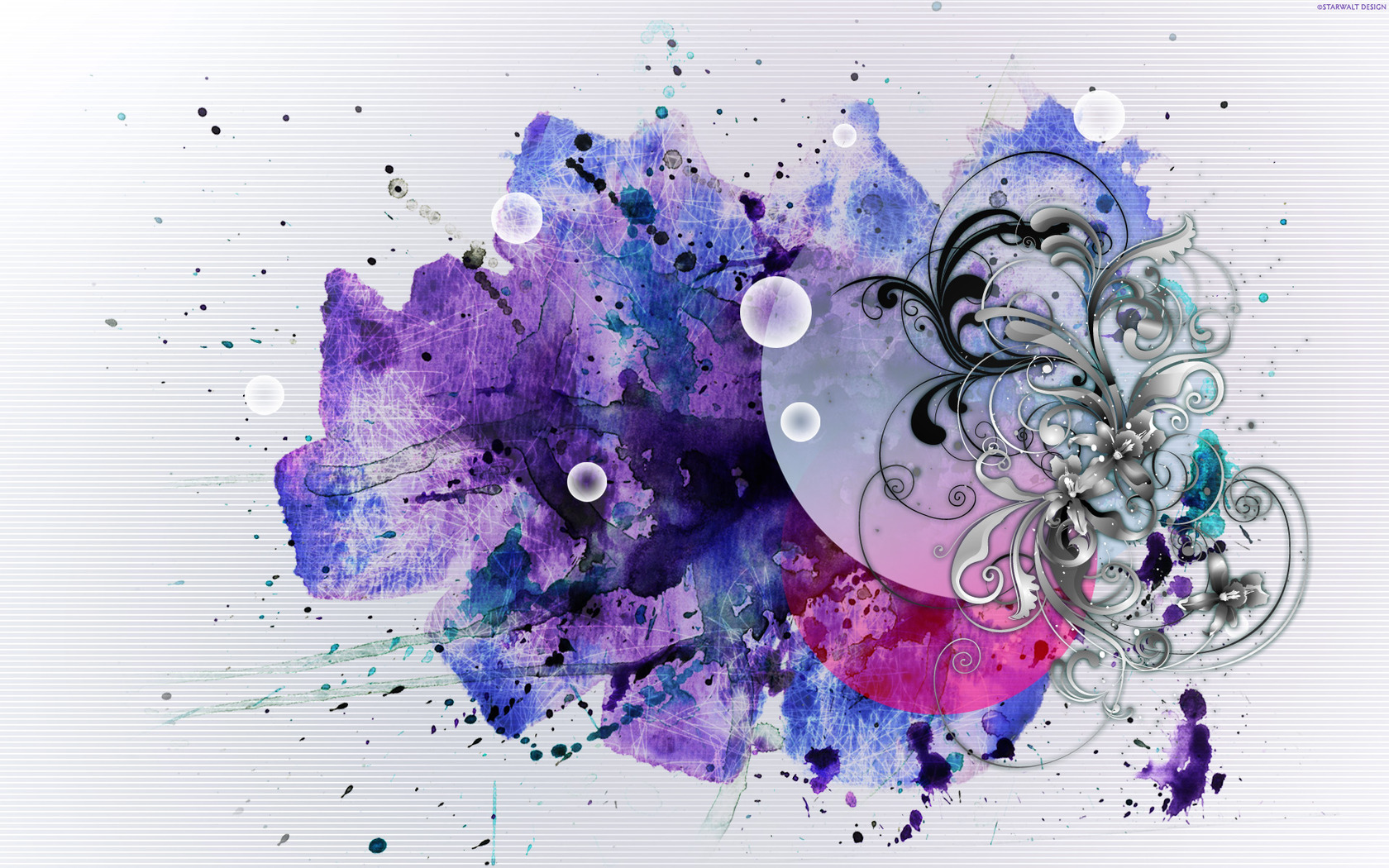 1680x1050 Watercolor Swirls Page - Watercolor Swirls