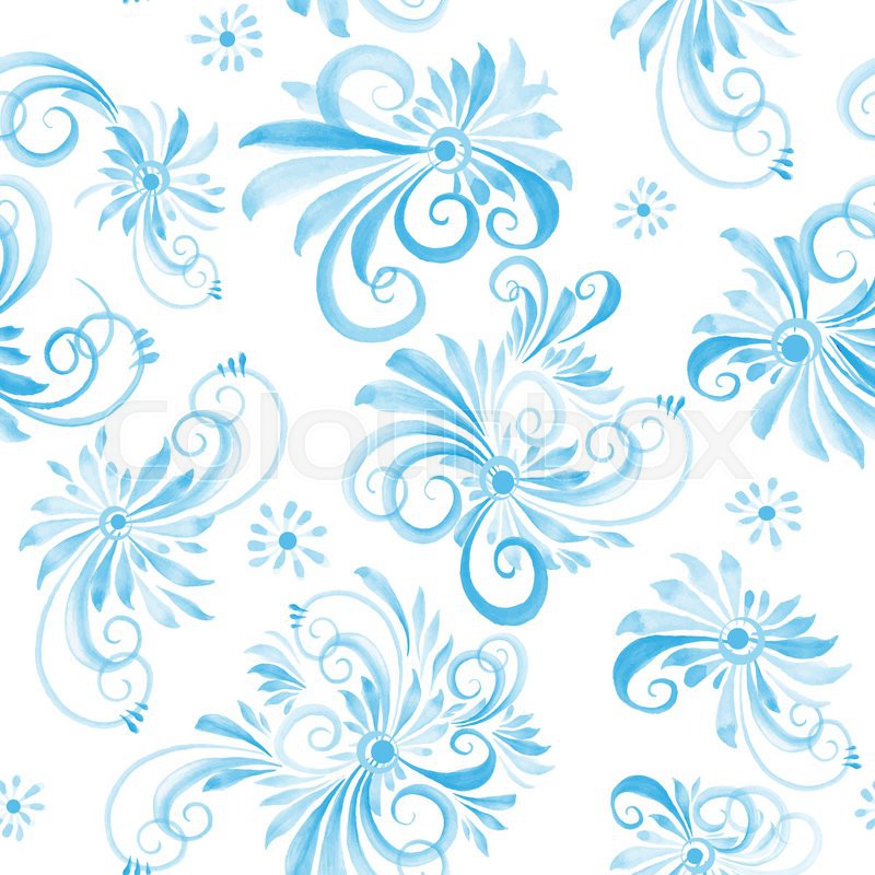 800x800 Watercolor Swirls Seamless Vector Pattern Stock Vector Colourbox - Watercolor Swirls