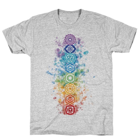 484x484 Watercolor Chakra Symbols T Shirt Activate Apparel - Watercolor T