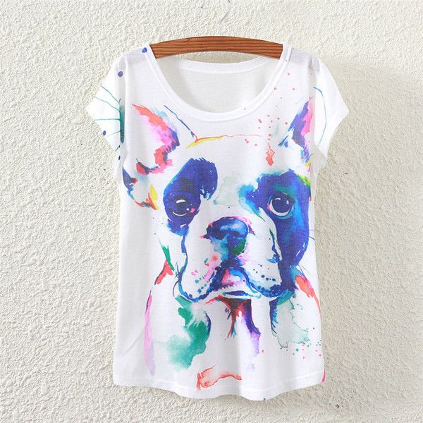 600x600 French Bulldog Watercolor T Shirt Wardrobe French - Watercolor T Shirt Printing