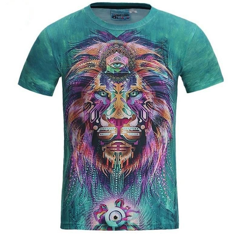 772x772 Impression Style Menwomen 3d T Shirt Printing Watercolor Lion - Watercolor T Shirt Printing