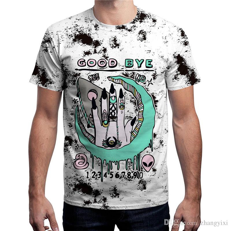 800x800 Wholesale Fashion Men 3d T Shirt Print Watercolor Skulls Hip Hop - Watercolor T Shirt Printing