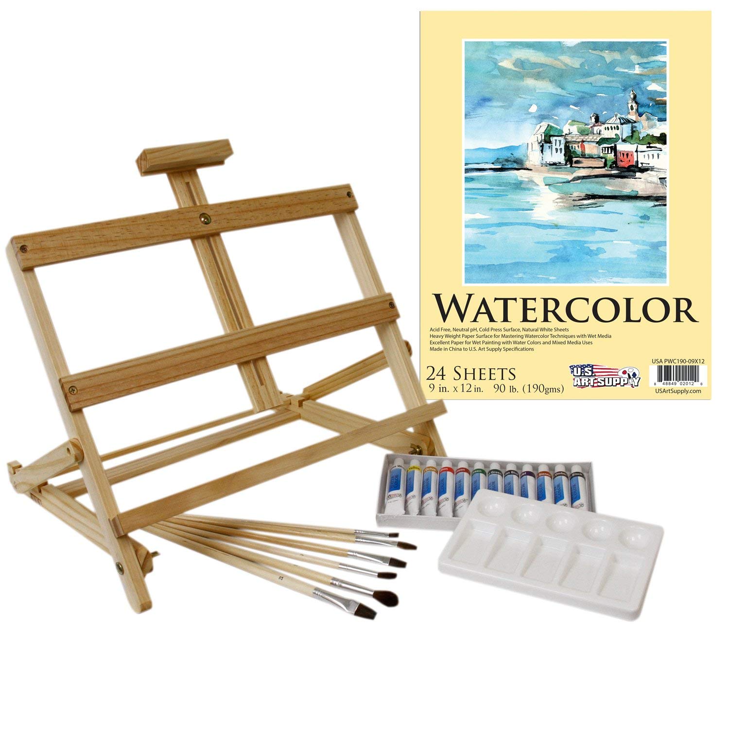 1500x1500 Us Art Supply 21 Piece Watercolor Painting Set With - Watercolor Table