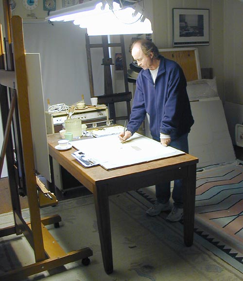 500x577 Scott Mooreartist,laguna Beach,california - Watercolor Table