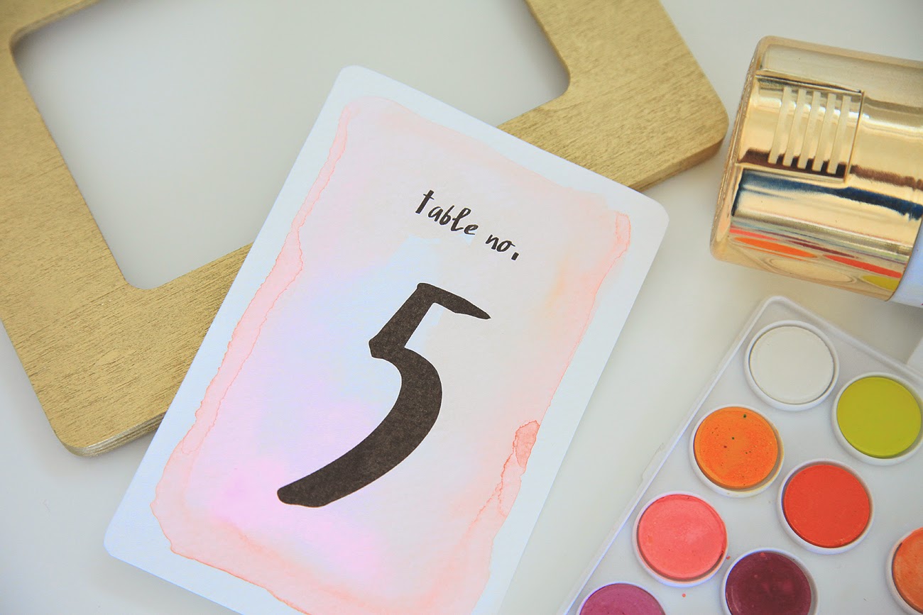 1300x867 Unify Handmade Diy Watercolor Wedding Table Numbers - Watercolor Table
