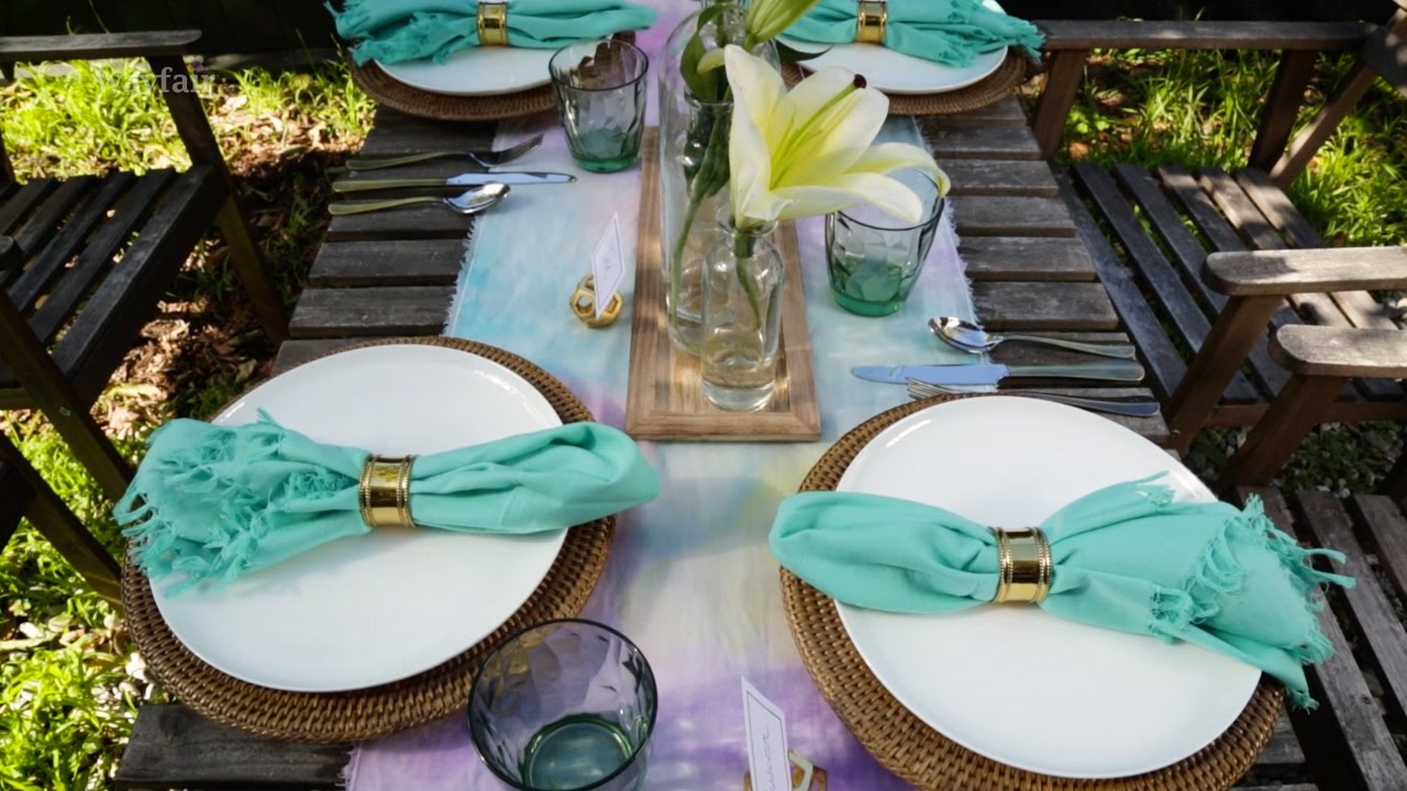 1280x720 Diy Watercolor Table Runner - Watercolor Table