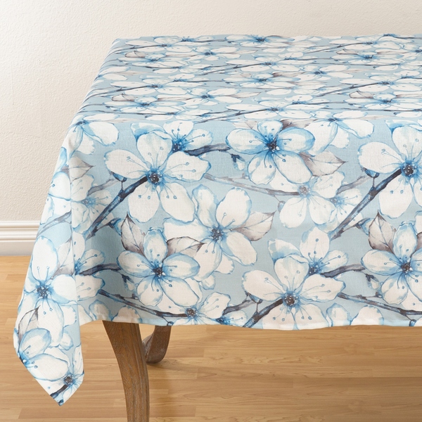 600x600 Dewy Floral Watercolor Tablecloth - Watercolor Tablecloth