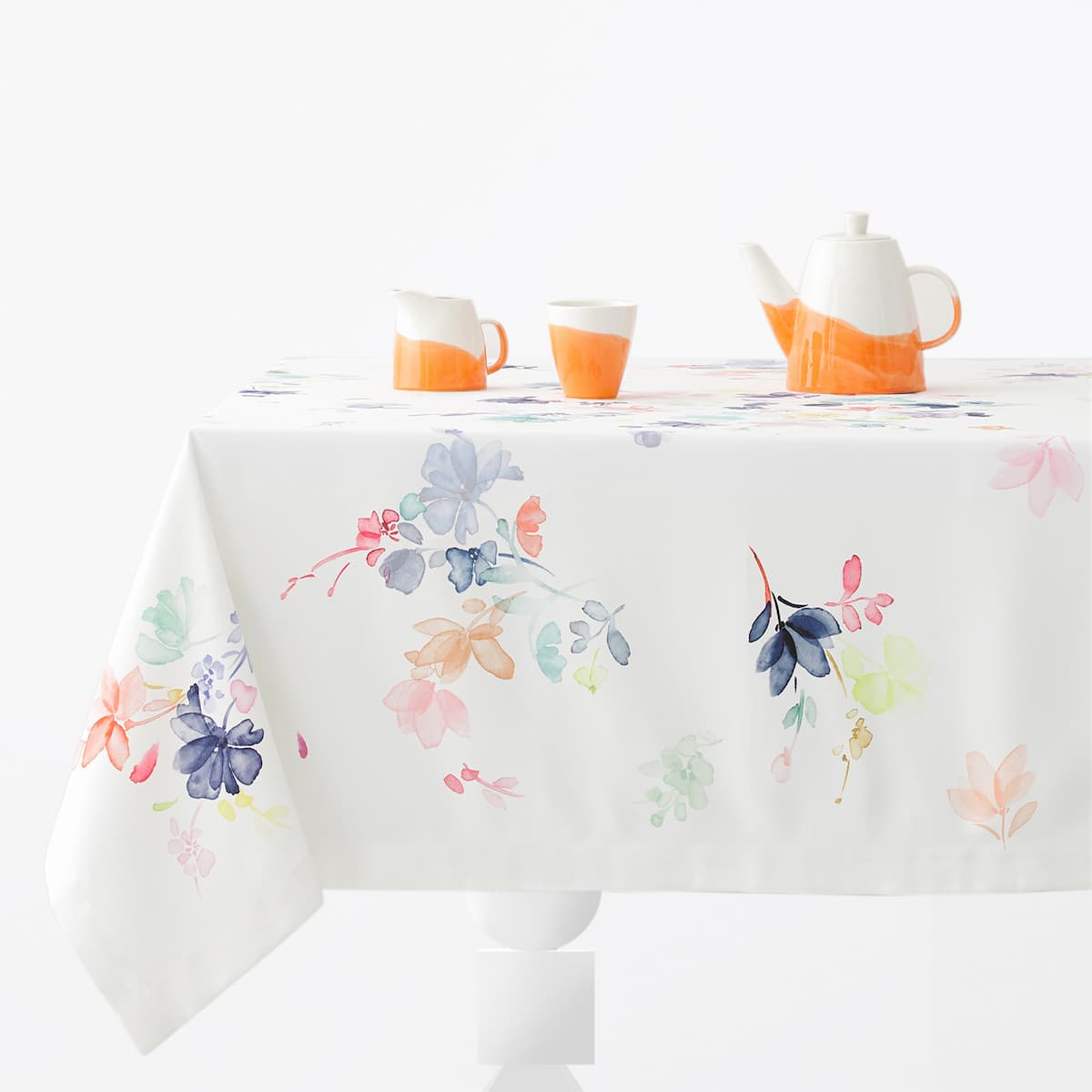 1200x1200 Watercolor Floral Tablecloth - Watercolor Tablecloth