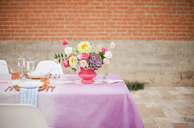 650x431 Whimsical Watercolor Wedding Inspiration - Watercolor Tablecloth